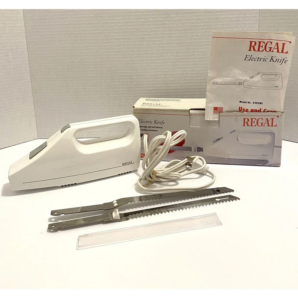Regal Knife Electric Serrated With Stainless Steel Blades Vintage Tested